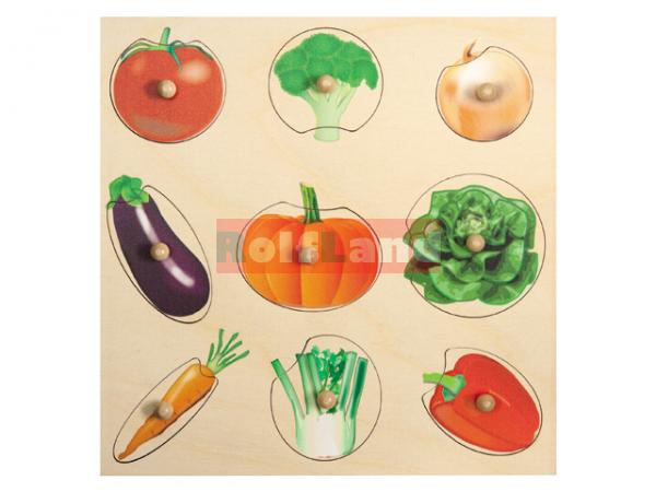 Zöldségek 9 részes fa puzzle
